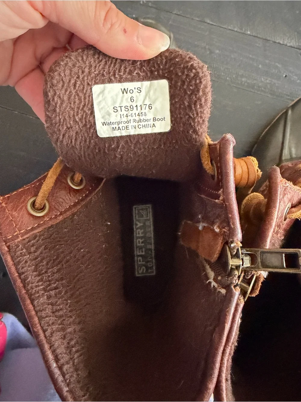 Sperry leather upper